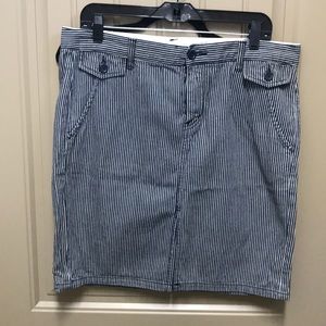 Tommy Hilfiger Striped Denim Skirt 14